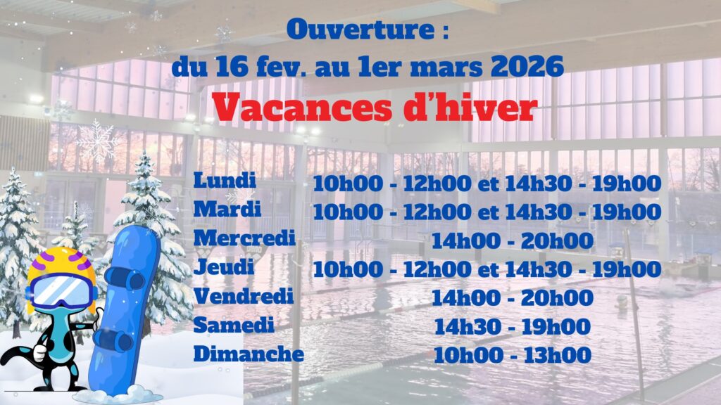 passage horaires vacances d'hiver